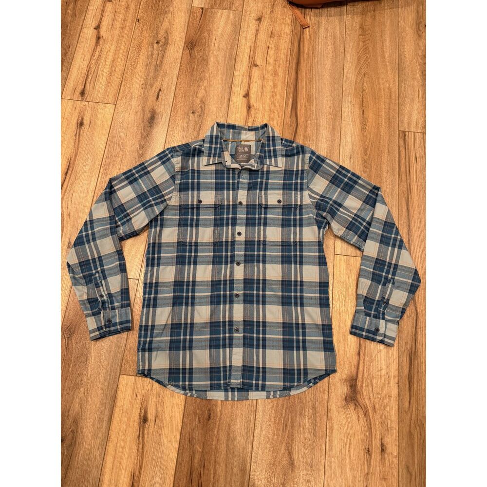 Mountain Hardwear Mens Size M Blue Plaid Button Down Shirt